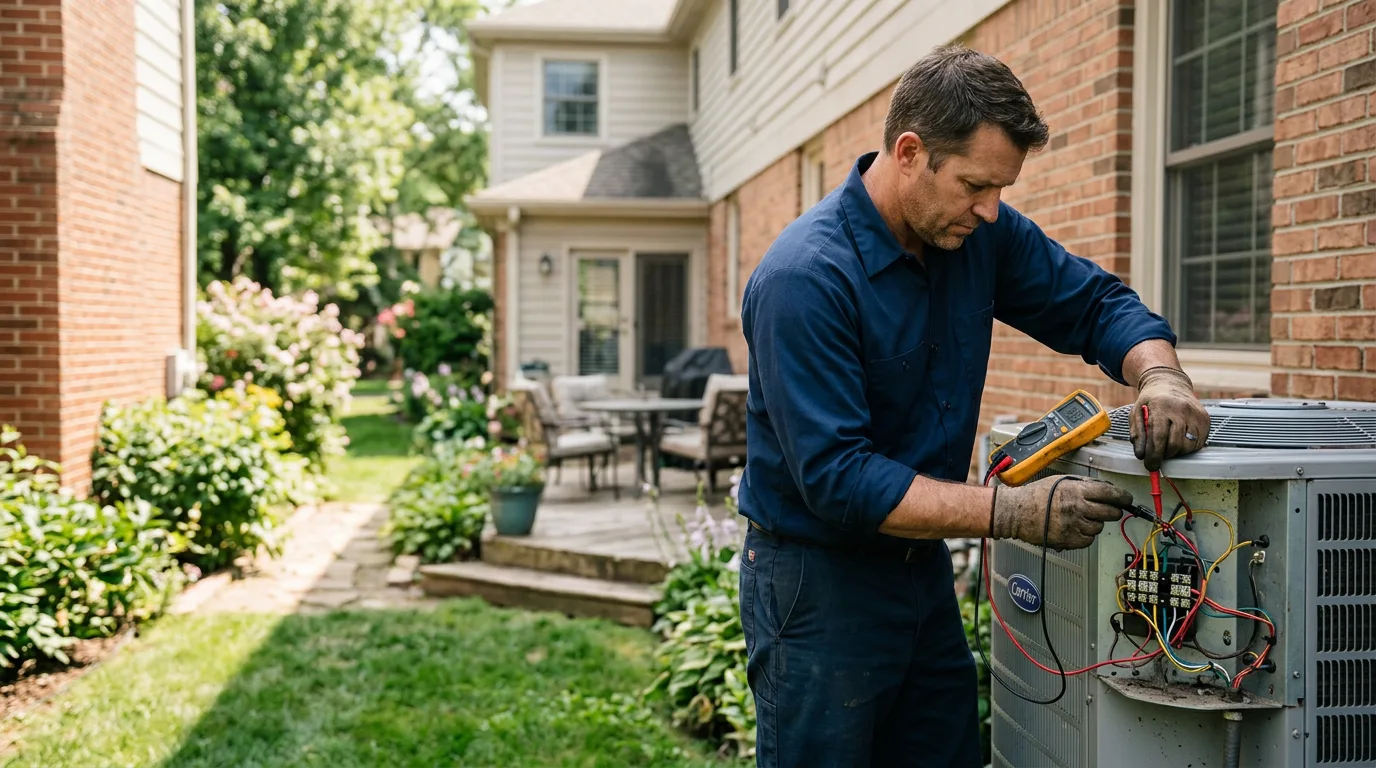 HVAC technician working near Weimar, TX
